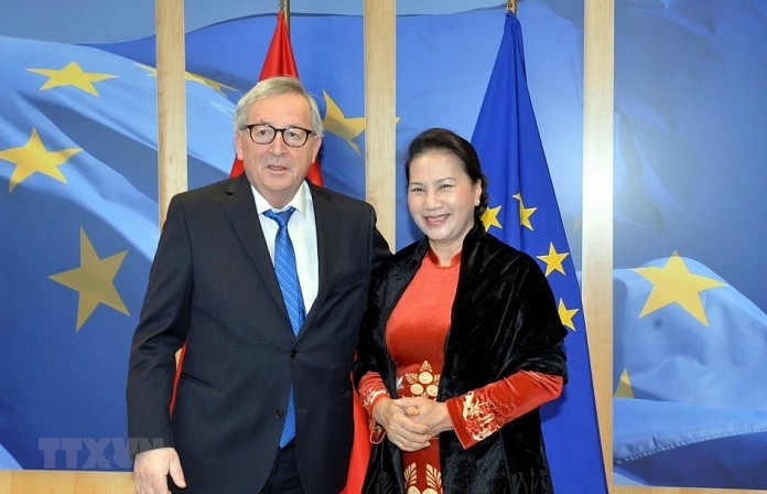 Chủ tịch Quốc hội Nguyễn Thị Kim Ngân hội kiến Chủ tịch Ủy ban châu Âu