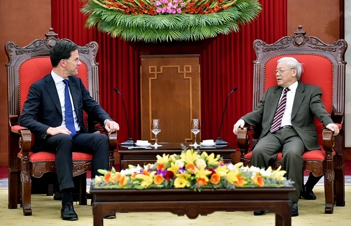 Tổng Bí thư, Chủ tịch nước Nguyễn Phú Trọng tiếp Thủ tướng Hà Lan