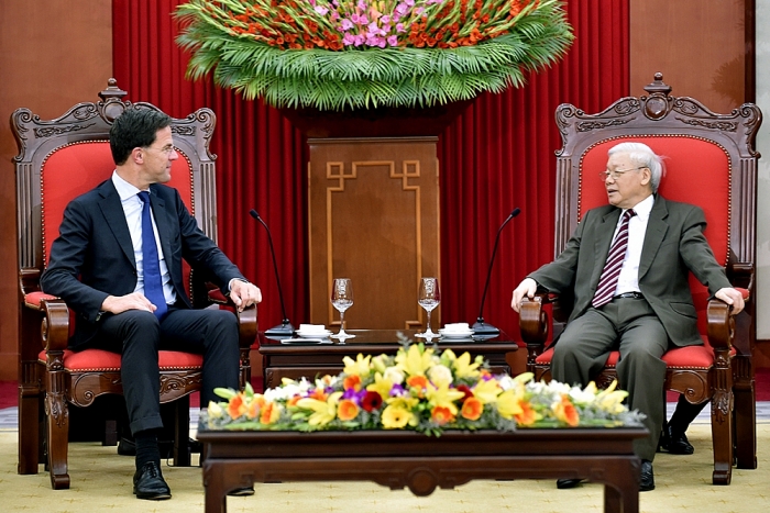 Tổng Bí thư, Chủ tịch nước Nguyễn Phú Trọng tiếp Thủ tướng Hà Lan
