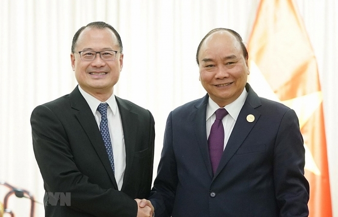 Thủ tướng Nguyễn Xuân Phúc tiếp một số nhà đầu tư bên lề 'Vành đai và Con đường'