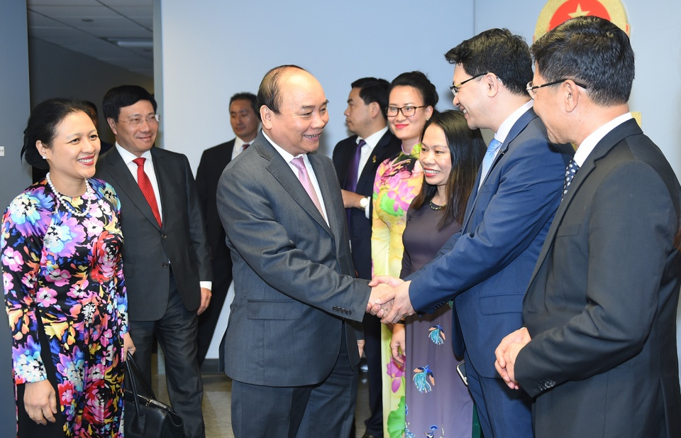Thủ tướng Nguyễn Xuân Phúc thăm Phái đoàn Thường trực Việt Nam tại Liên hợp quốc