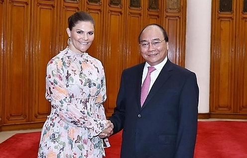 Thủ tướng Nguyễn Xuân Phúc tiếp Công chúa kế vị Thụy Điển Victoria Ingrid Alice Désiree