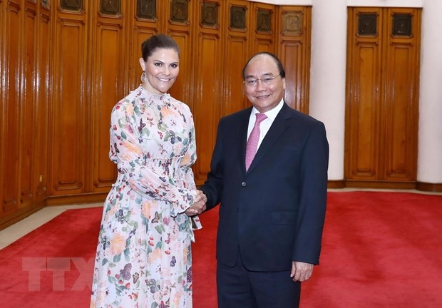 government leader hosts swedish crown princess