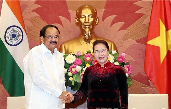 Chủ tịch Quốc hội Nguyễn Thị Kim Ngân tiếp Phó Tổng thống Ấn Độ