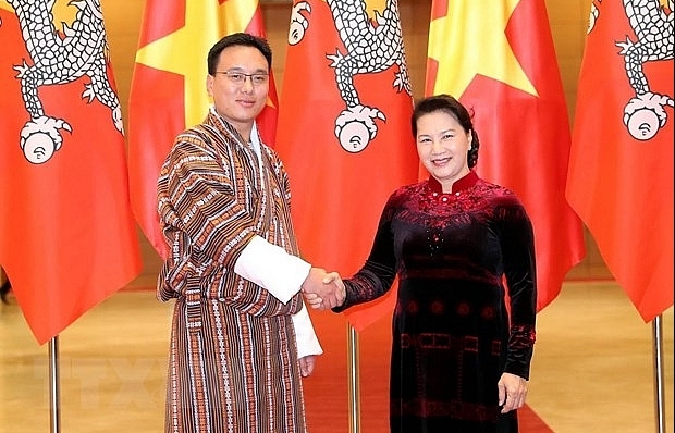 Chủ tịch Quốc hội Nguyễn Thị Kim Ngân hội đàm với Chủ tịch Thượng Viện Bhutan