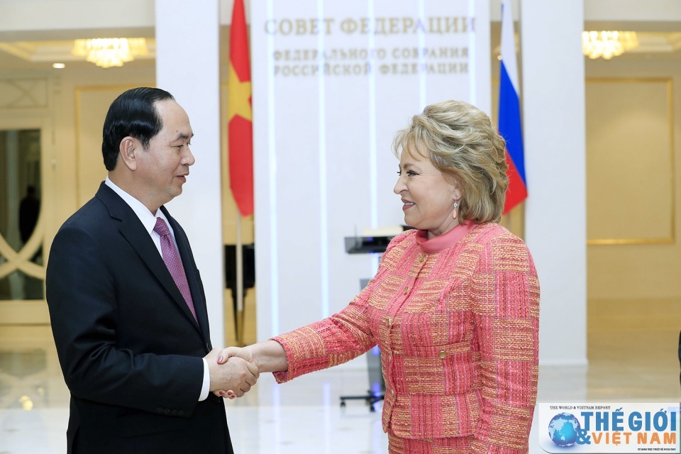 president vietnam prioritizes developing relations with russia