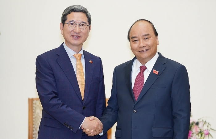 Thủ tướng Nguyễn Xuân Phúc tiếp Chủ tịch Nhóm Nghị sĩ hữu nghị Hàn - Việt