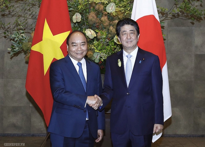 thu tuong nguyen xuan phuc hoi dam voi thu tuong nhat ban abe shinzo