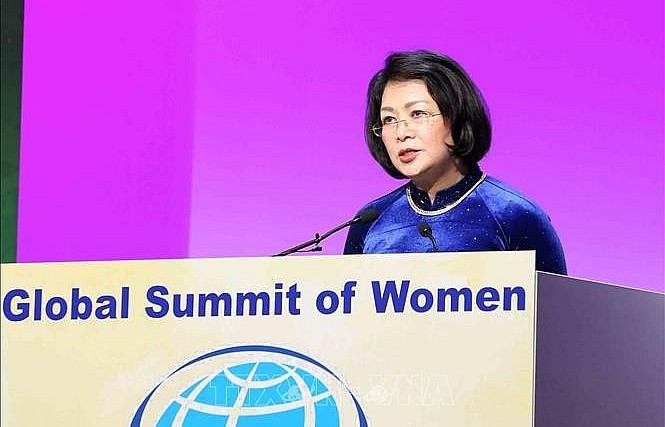 Phó Chủ tịch nước phát biểu tại lễ khai mạc Hội nghị thượng đỉnh Phụ nữ toàn cầu