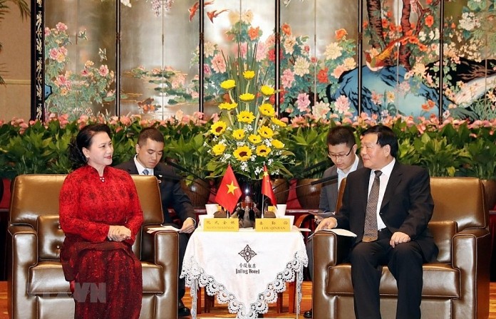 Chủ tịch Quốc hội Nguyễn Thị Kim Ngân tiếp Bí thư Tỉnh ủy Giang Tô