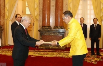 Tổng Bí thư, Chủ tịch nước Nguyễn Phú Trọng tiếp Đại sứ các nước trình Quốc thư