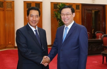 Phó Thủ tướng Vương Đình Huệ tiếp Phó Chủ tịch Quốc hội Lào