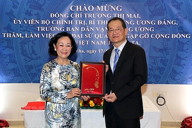 truong ban dan van trung uong truong thi mai tham lam viec tai qatar