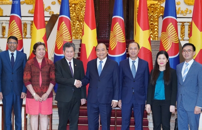 Thủ tướng Nguyễn Xuân Phúc tiếp Tổng Thư ký ASEAN