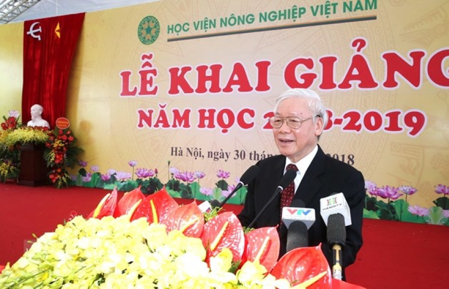 Phát biểu của Tổng Bí thư tại Lễ khai giảng Học viện Nông nghiệp Việt Nam