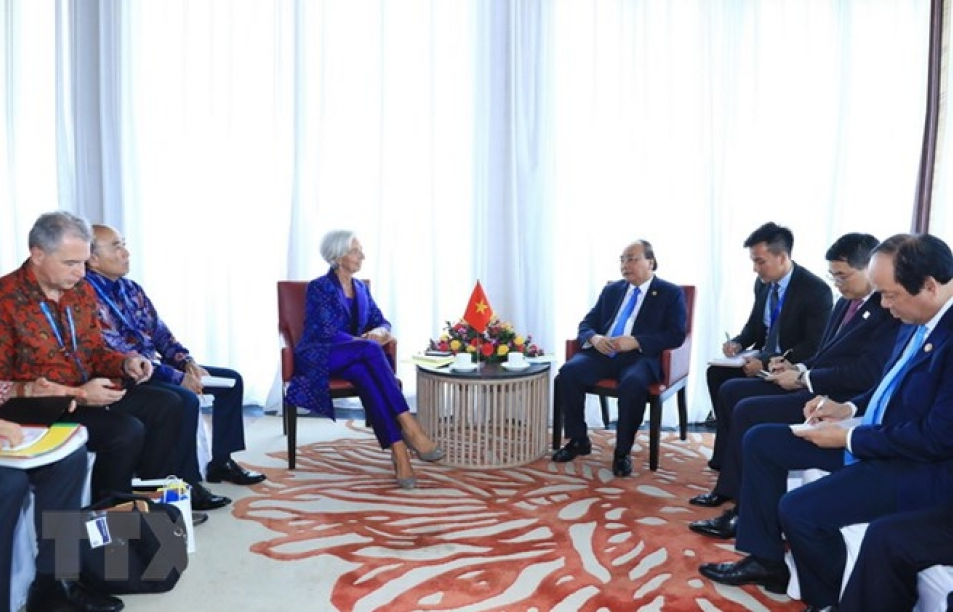 Thủ tướng Nguyễn Xuân Phúc tiếp Tổng Giám đốc IMF Christine Lagarde
