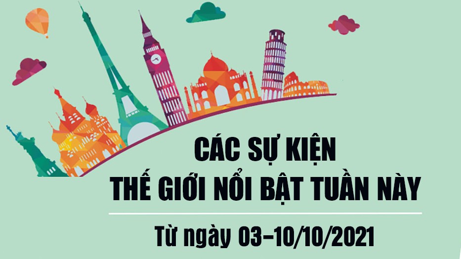 Dự kiến các sự kiện thế giới nổi bật tuần từ 4/10 đến ngày 10/10/2021