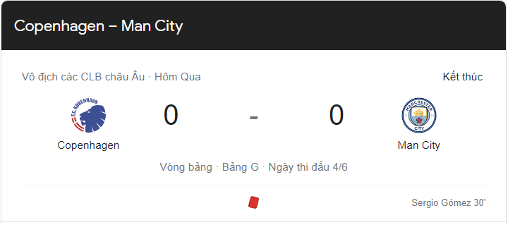 Link xem trực tiếp Man City vs Copenhagen (23h45 ngày 11/10) vòng bảng Cúp C1 châu Âu