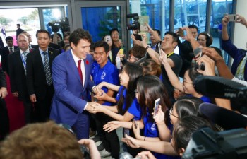 APEC 2017: Thủ tướng Canada bất ngờ xuất hiện ở IMC