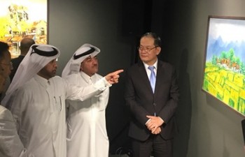 Khai mạc triển lãm "Tranh phong cảnh Việt Nam" tại Qatar