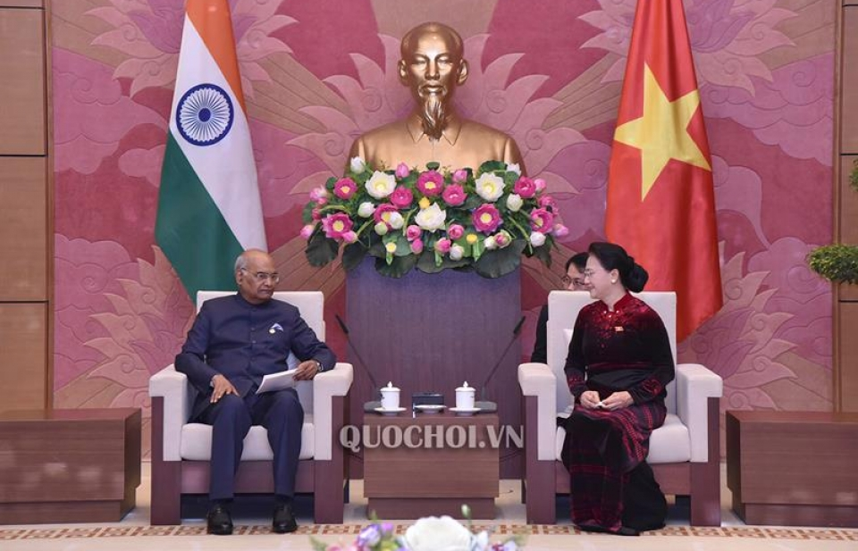 Chủ tịch Quốc hội Nguyễn Thị Kim Ngân hội kiến Tổng thống Ấn Độ