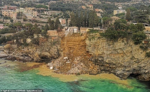 Vụ sụt lở đất xảy ra tại một khu du lịch nổi tiếng, khiến hàng trăm quan tài rơi xuống biển khi đỉnh vách đá sạt lở