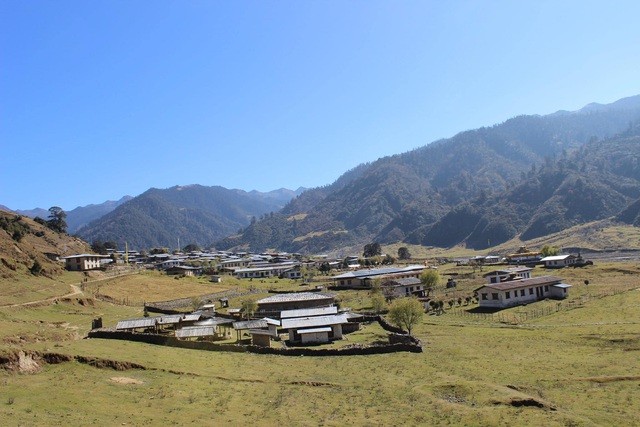 Bản làng nơi cô gái Việt sinh sống ở Bhutan.