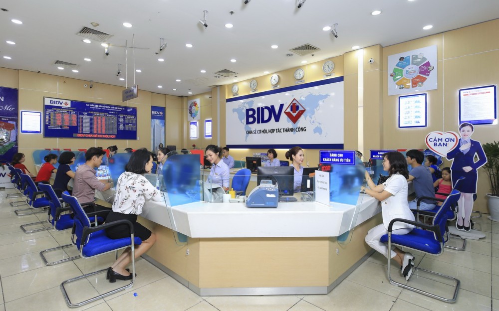 Phòng giao dịch của BIDV.