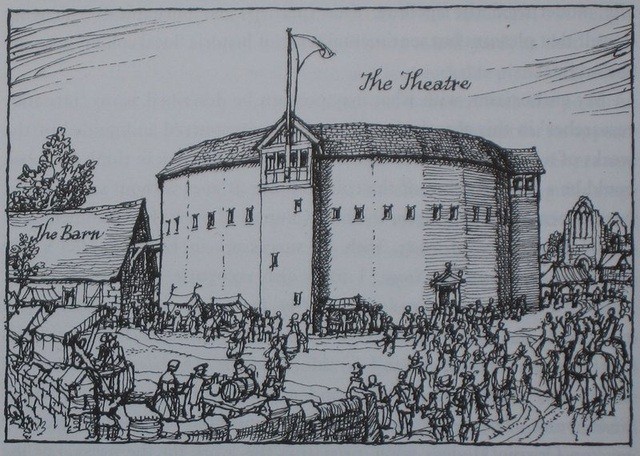Nhà hát Shoreditch, nơi được cho bị tháo dỡ bởi đoàn kịch của Shakespeare.