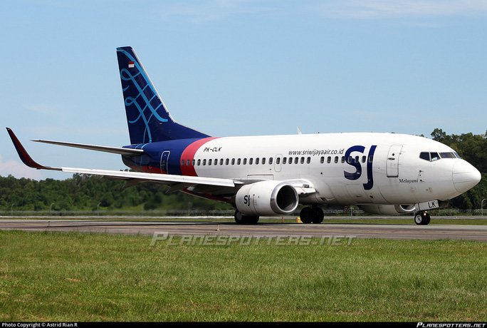 Một máy bay Boeing 737-524 của hãng Sriwijaya Air. Ảnh: Plane Spotters