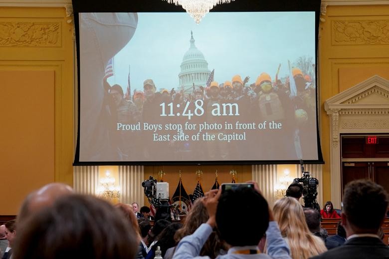 Hình ảnh phiên điều trần trước Quốc hội Mỹ về vụ bạo loạn ở Điện Capitol