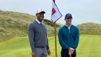 Huyền thoại làng golf Tiger Woods và Rory McIlroy ‘rậm rịch’ chuẩn bị cho The Open Championship