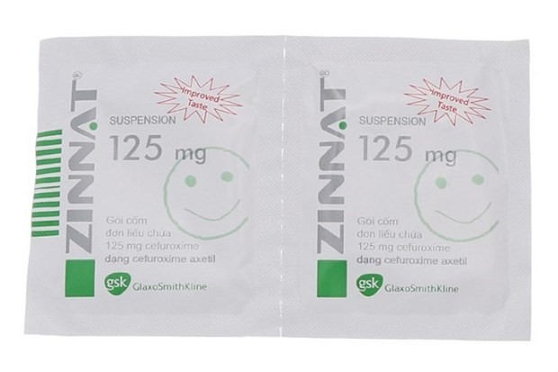 Thuốc kháng sinh cốm pha hỗn dịch uống Zinnat Suspension 125mg.