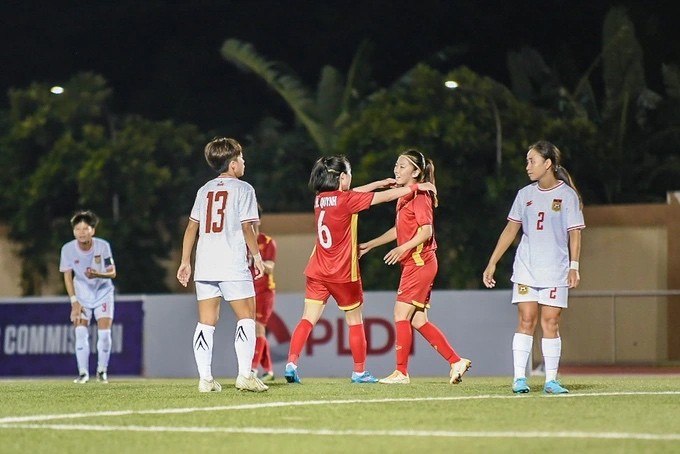 Đội tuyển nữ Việt Nam có trận thắng dễ dàng. (Nguồn: VFF)
