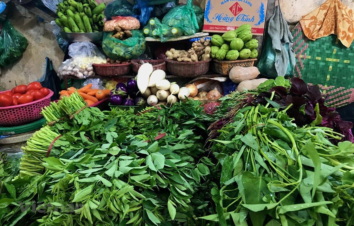 Giá rau xanh, thực phẩm tại các chợ dân sinh ở Hà Nội tiếp tục đà 'hạ nhiệt'