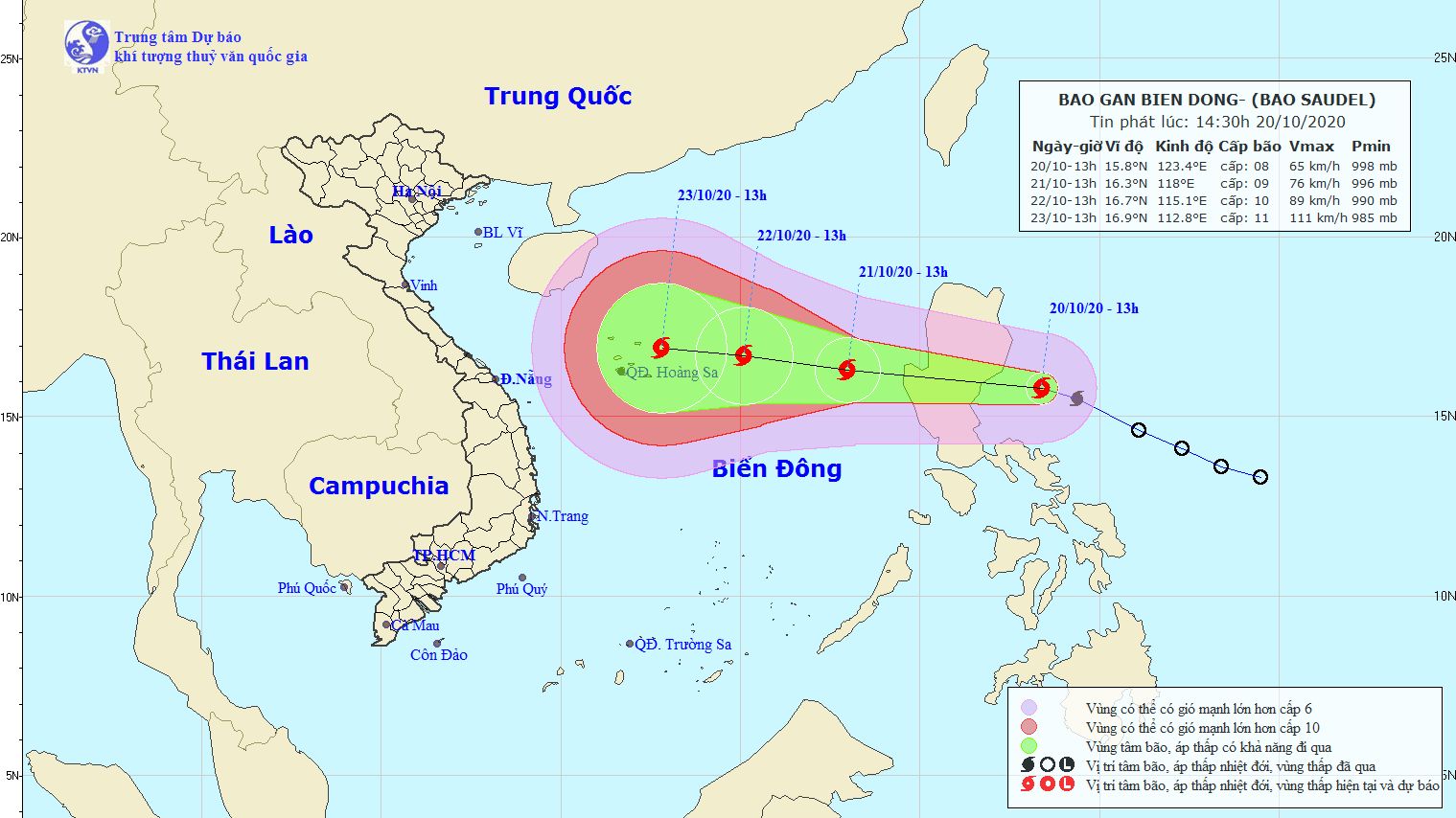 Tin bão gần Biển Đông: Cảnh báo mưa giông, gió giật mạnh cấp 11 do bão Saudel