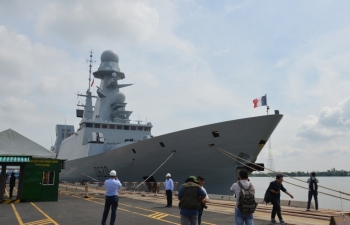 Tàu hộ tống phòng không của Hải quân Pháp lần đầu thăm TP. Hồ Chí Minh