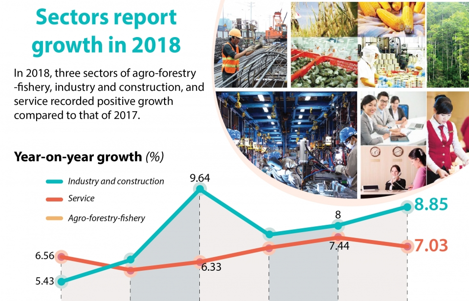Sectors report growth in 2018