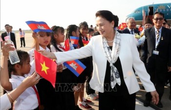 NA Chairwoman arrives in Siem Reap for APPF-27