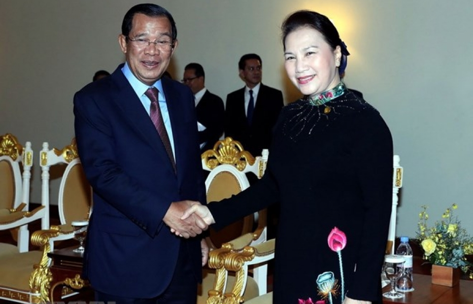 NA Chairwoman meets with Cambodia Prime Minister