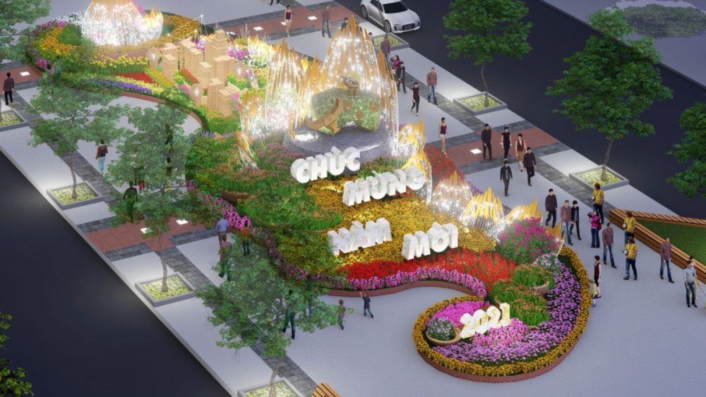 Ho Chi Minh City unveils draft design for 2021 Nguyen Hue Flower Street