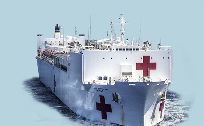 Infographic: Khám phá 'siêu tàu bệnh viện' của Hải quân Mỹ tham gia chống dịch Covid-19