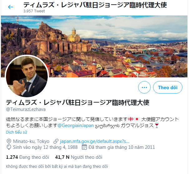 Nhà ngoại giao Gruzia và câu chuyện tình yêu với Nhật Bản