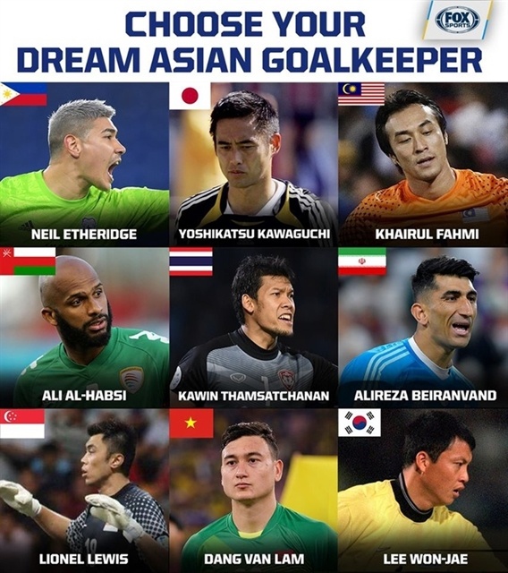 dang van lam named as one of asias best nine goalies by fox sports