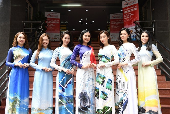 All of the beauties who have successfully won titles competing in Tien Phong-funded Miss Vietnam pageant throughout the years don an Ao Dai, a traditional long dress, from a collection designed by Ngoc Han while participating in the event. 3325 img 7541 asoj