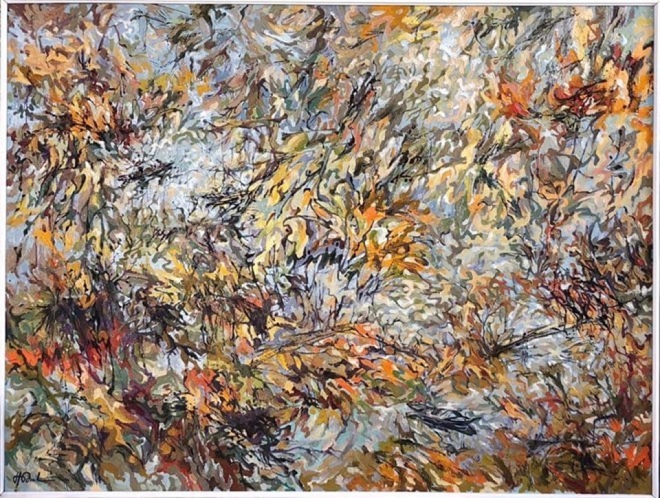 vietnamese painting on display at italys velli palace