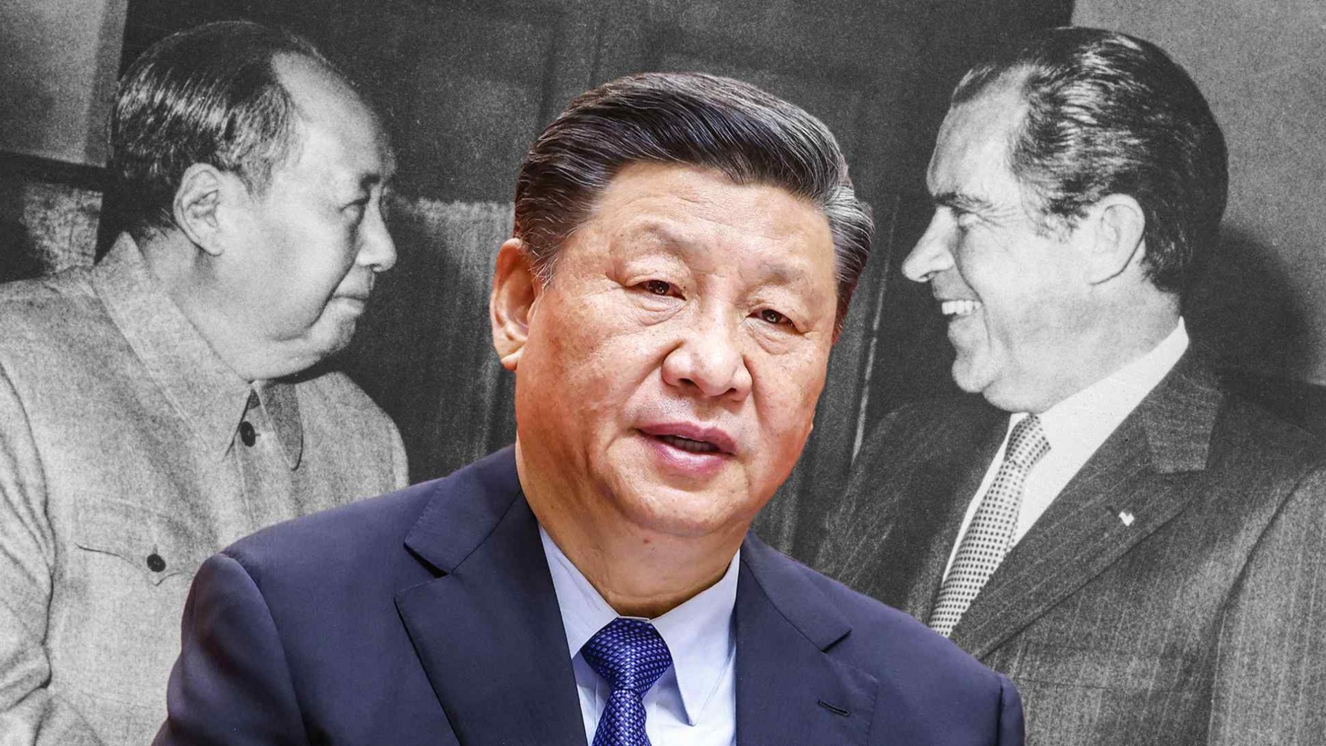 Cuộc gặp năm 1972 giữa Mao Trạch Đông và Tổng thống Hoa Kỳ Richard Nixon đã khởi động quá trình bình thường hóa quan hệ giữa Hoa Kỳ và Trung Quốc và định hình lại nền chính trị toàn cầu. (Nguồn ảnh AP và Tân Hoa xã / Kyodo)