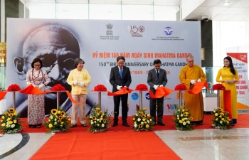 Introduction of commemorative stamp on 150th birthday anniversary of Mahatma Gandhi