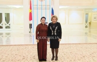 vietnamese na leader russian pm discuss multifaceted relations