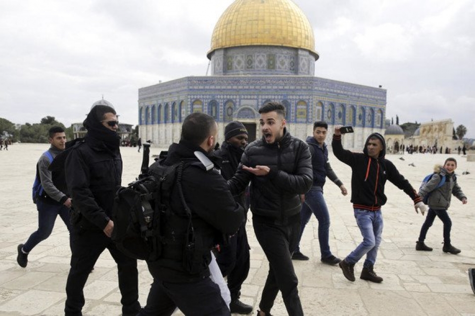 Cảnh sát Israel bắt giữ hàng chục người biểu tình Palestine tại Jerusalem